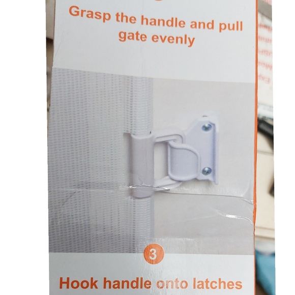 Retractable Baby Gates 33" X 55" for Stairs, Pets White Mesh Expandable … - Picture 10 of 14